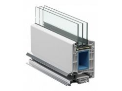 Двери из ПВХ профиля серия Softline 82, цвет Белая пленка 456053