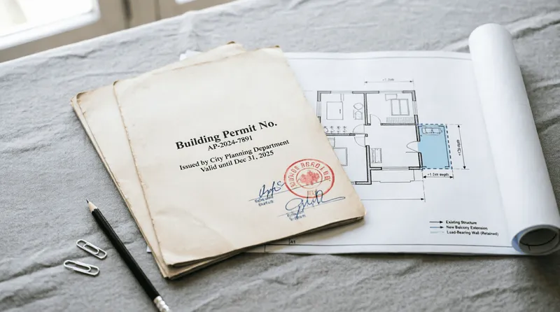 Разрешение на перепланировку и архитектурные чертежи квартиры с балконом для согласования демонтажа